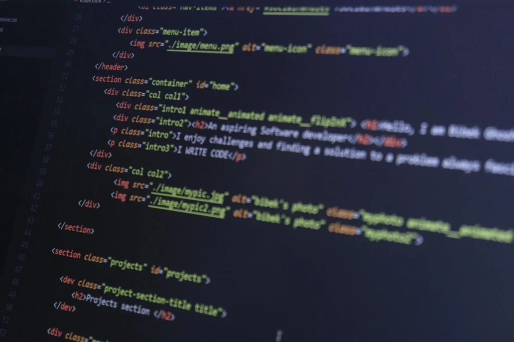 Web Development Team Coding Screen