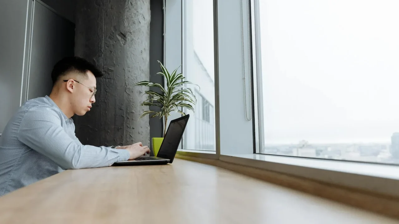 Business Website Laptop Office Building