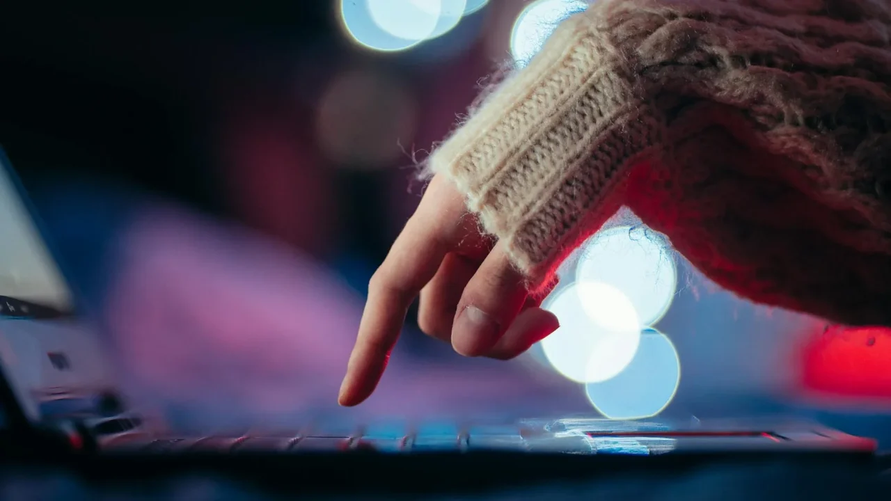 Digital Age Person With Laptop