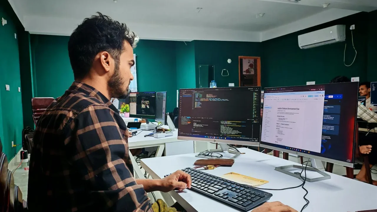 Web Developer Team Coding Office Collaboration